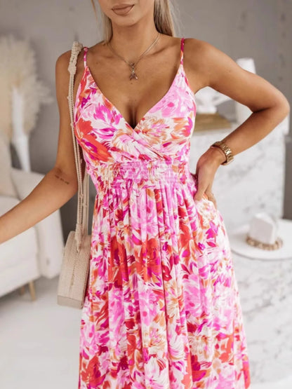 Printed Spaghetti Strap Maxi Dress - Premium Maxi Dress from Trendsi - Just $32.99! Shop now at Handbags Specialist Headquarter