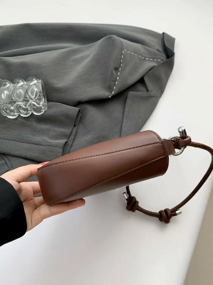 Bow PU Leather Knotted Strap Handbag.