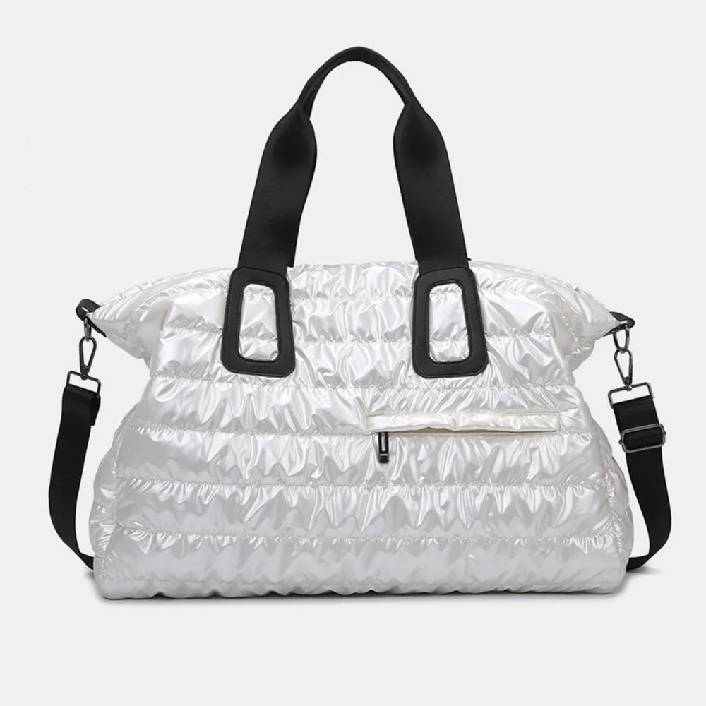 Quilted Nylon Oversize Travel Bag - Premium travel-bag from Trendsi - Just $44.99! Shop now at Handbags Specialist Headquarter
