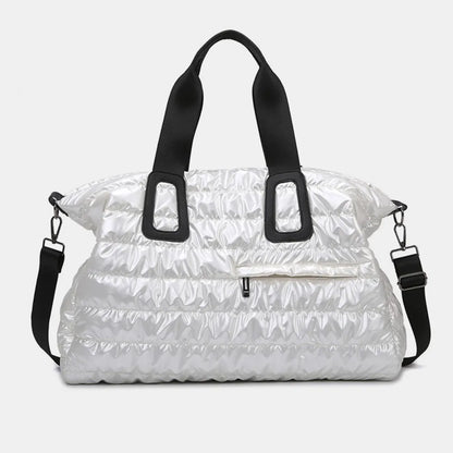 Quilted Nylon Oversize Travel Bag - Premium travel-bag from Trendsi - Just $44.99! Shop now at Handbags Specialist Headquarter