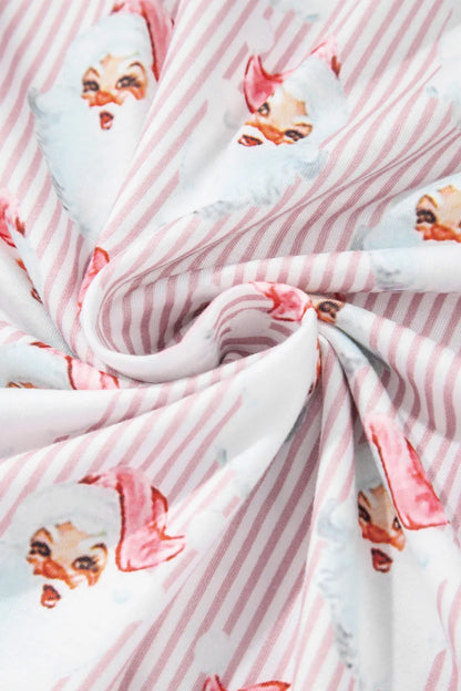 Santa Print Long Sleeve Top and Pants Lounge Set - Premium Sleepwear from Trendsi - Just $46.99! Shop now at Handbags Specialist Headquarter