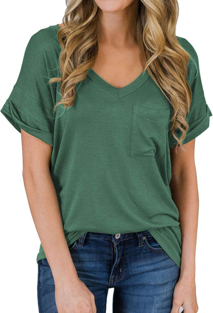 Best Casual V - neck tee for women 2025 - Handbags Specialist Headquarter