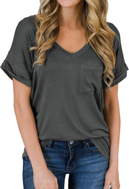 Best Casual V - neck tee for women 2025 - Handbags Specialist Headquarter