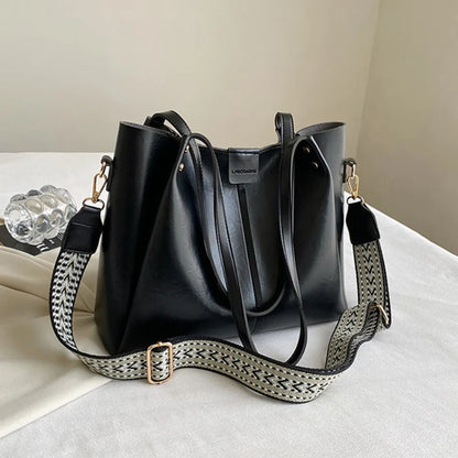 PU Leather Large Tote Bag - Premium Tote Bag from Trendsi - Just $32.99! Shop now at Handbags Specialist Headquarter