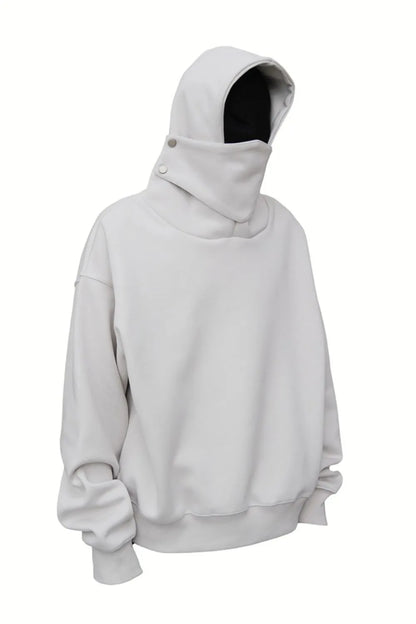 Men's Long Sleeve Hoodie with Mask - Premium Men's Sweatshirts from Trendsi - Just $105.14! Shop now at Handbags Specialist Headquarter