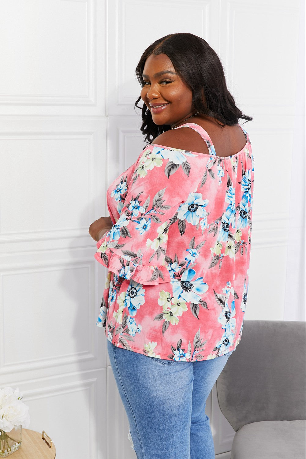 Sew In Love Full Size Fresh Take  Floral Cold-Shoulder Top - Premium Women / Jeans & Denim from Trendsi - Just $42! Shop now at Handbags Specialist Headquarter