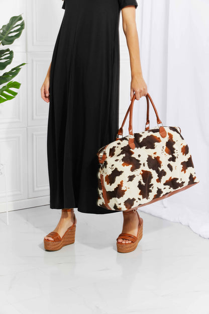 Animal Print Plush Weekender Bag - Premium Weekender Bag from Trendsi - Just $54.99! Shop now at Handbags Specialist Headquarter