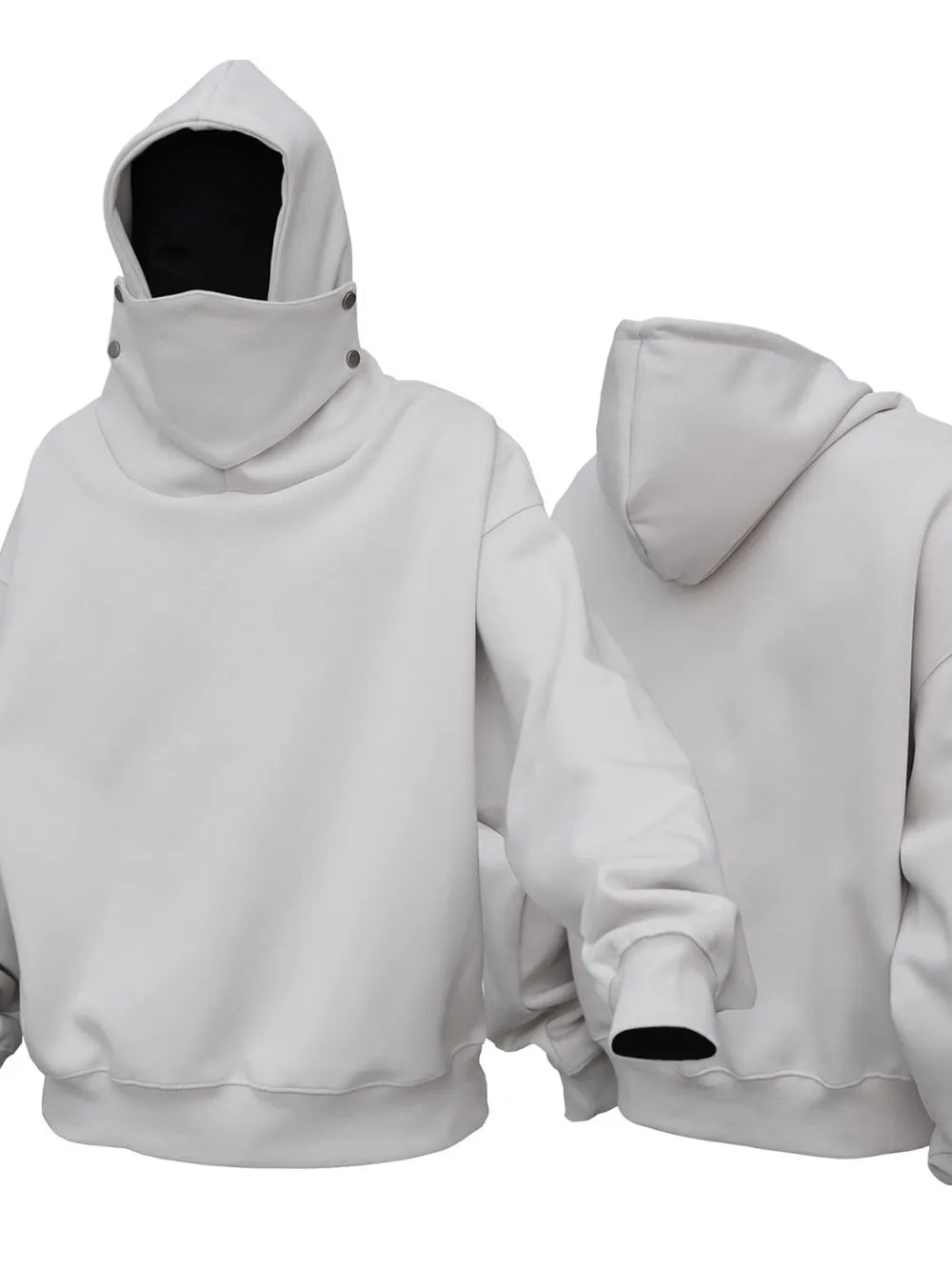 Men's Long Sleeve Hoodie with Mask - Premium Men's Sweatshirts from Trendsi - Just $105.14! Shop now at Handbags Specialist Headquarter