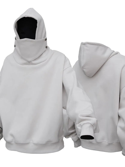 Men's Long Sleeve Hoodie with Mask - Premium Men's Sweatshirts from Trendsi - Just $105.14! Shop now at Handbags Specialist Headquarter