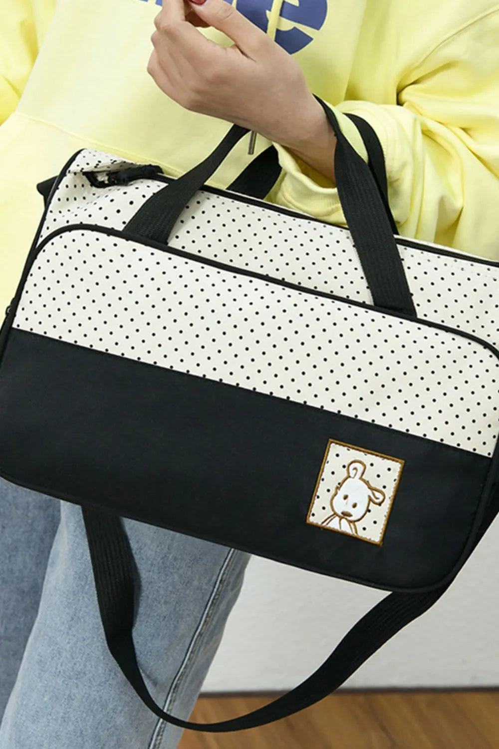 Oxford Cloth Contrast 4 Piece Bag Set - Premium Tote Bag from Trendsi - Just $42.99! Shop now at Handbags Specialist Headquarter