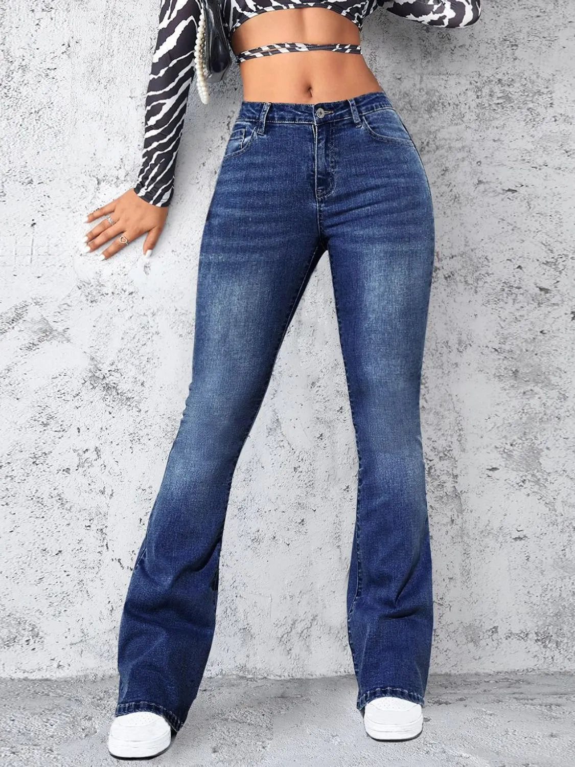 High Rise Jeans with Pockets - Premium Women / Jeans & Denim from Trendsi - Just $33.62! Shop now at Handbags Specialist Headquarter