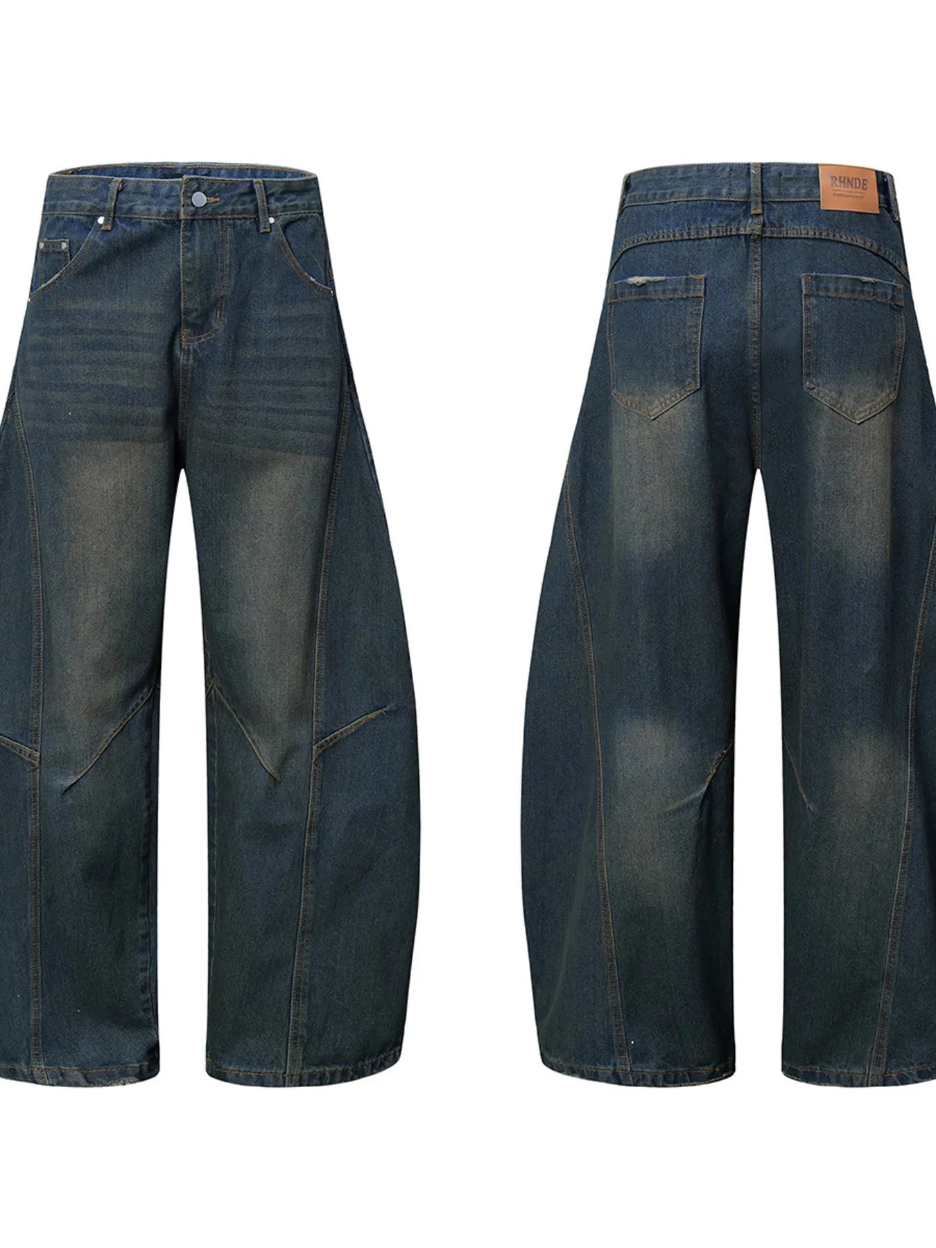 Men's Wide Leg Balloon Denim Jeans - Premium Women / Jeans & Denim from Trendsi - Just $86.99! Shop now at Handbags Specialist Headquarter