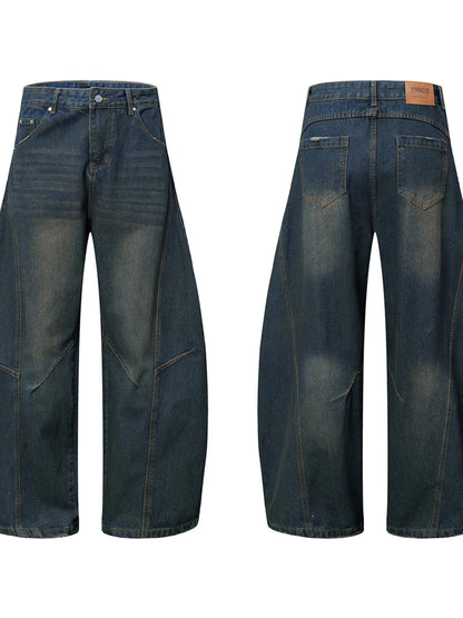 Men's Wide Leg Balloon Denim Jeans - Premium Women / Jeans & Denim from Trendsi - Just $86.99! Shop now at Handbags Specialist Headquarter