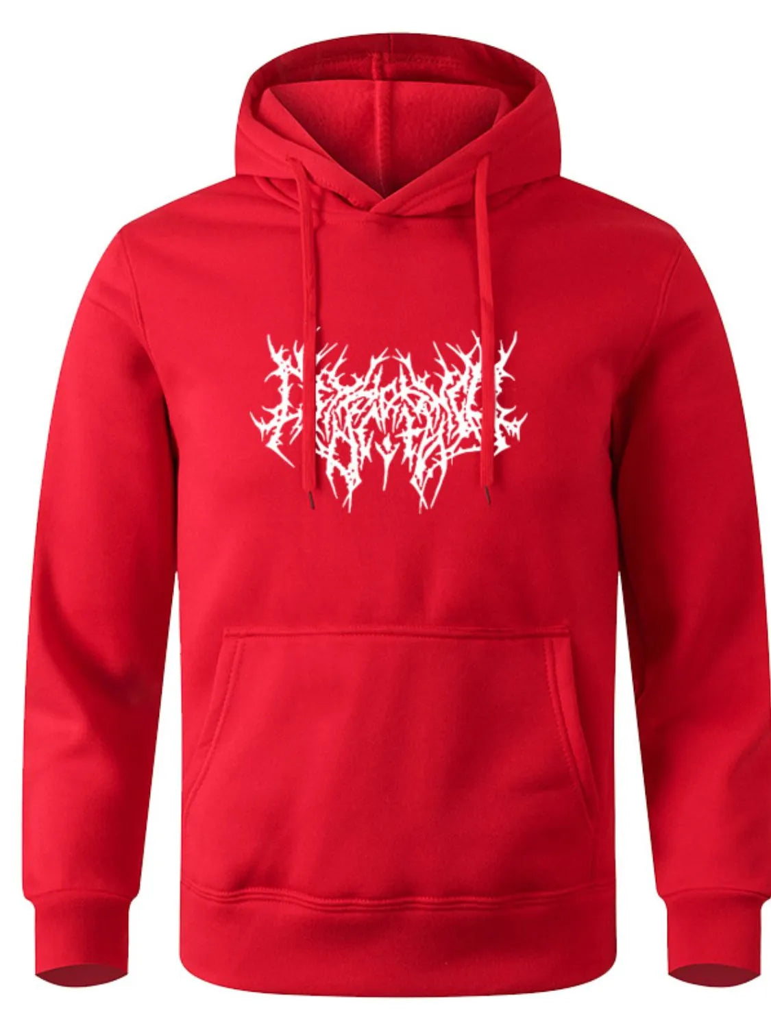 Men's Full Size Drawstring Graphic Long Sleeve Hoodie Plus Size - Premium Men's Sweatshirts from Trendsi - Just $22.58! Shop now at Handbags Specialist Headquarter