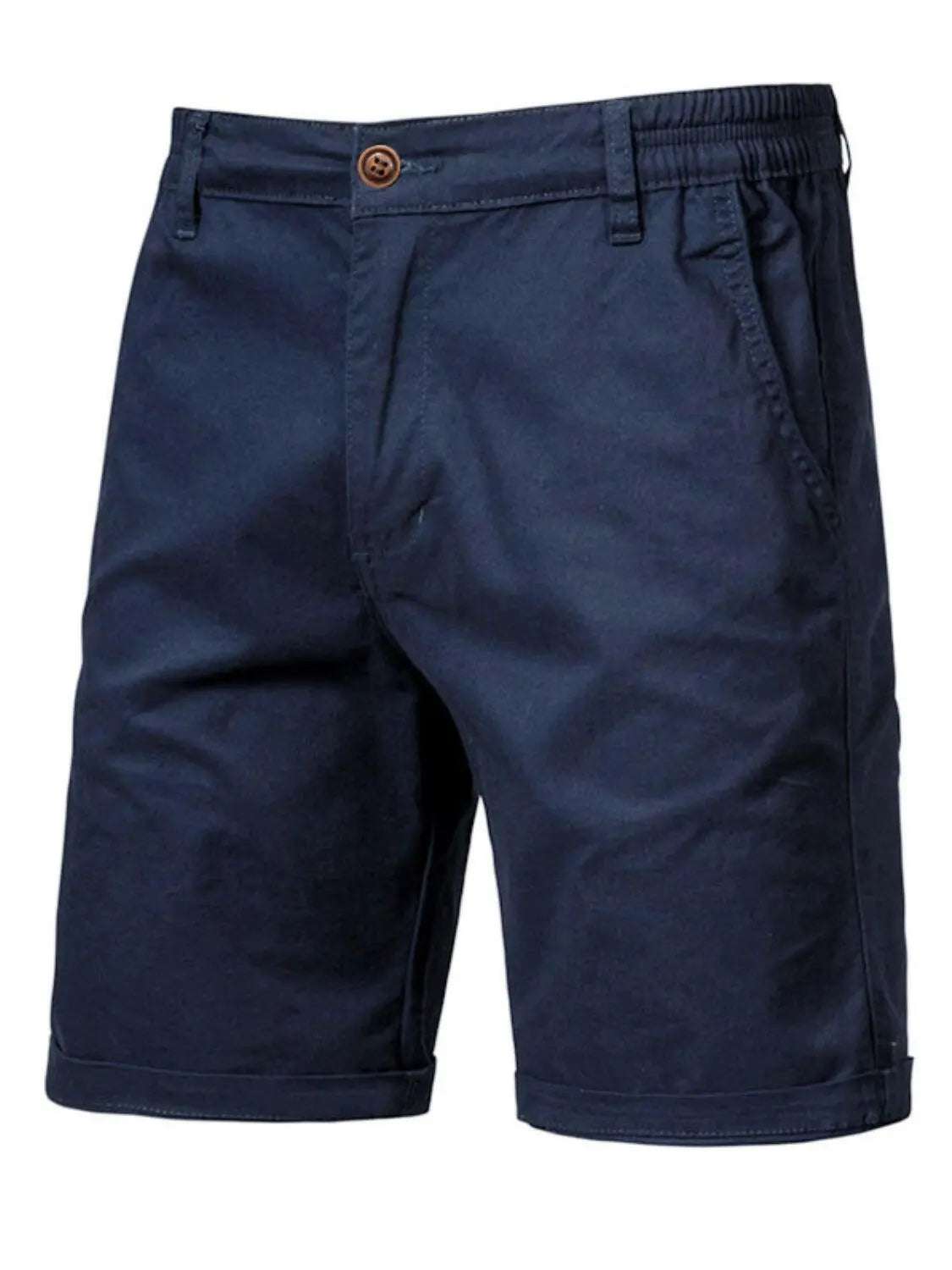 Men's Elastic Waist Shorts with Pockets.