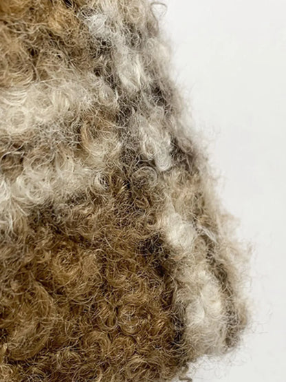 Fuzzy Polyester Mini Handbag with Zipper - Premium Tote Bag from Trendsi - Just $39.99! Shop now at Handbags Specialist Headquarter