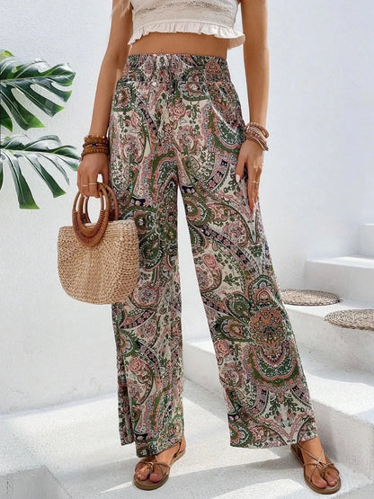 Printed Wide Leg Pants - Premium Women Pants from Trendsi - Just $27.99! Shop now at Handbags Specialist Headquarter