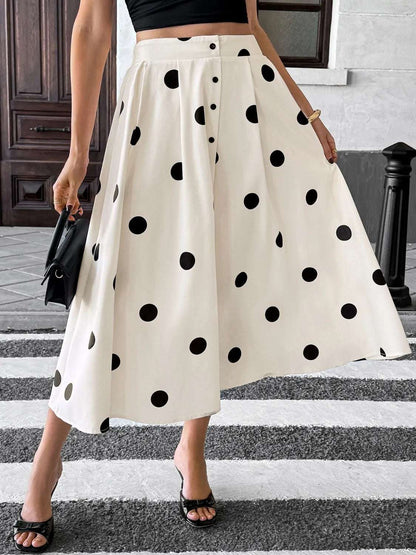 Polka Dot Skirt - Premium Skirts from Trendsi - Just $33.99! Shop now at Handbags Specialist Headquarter