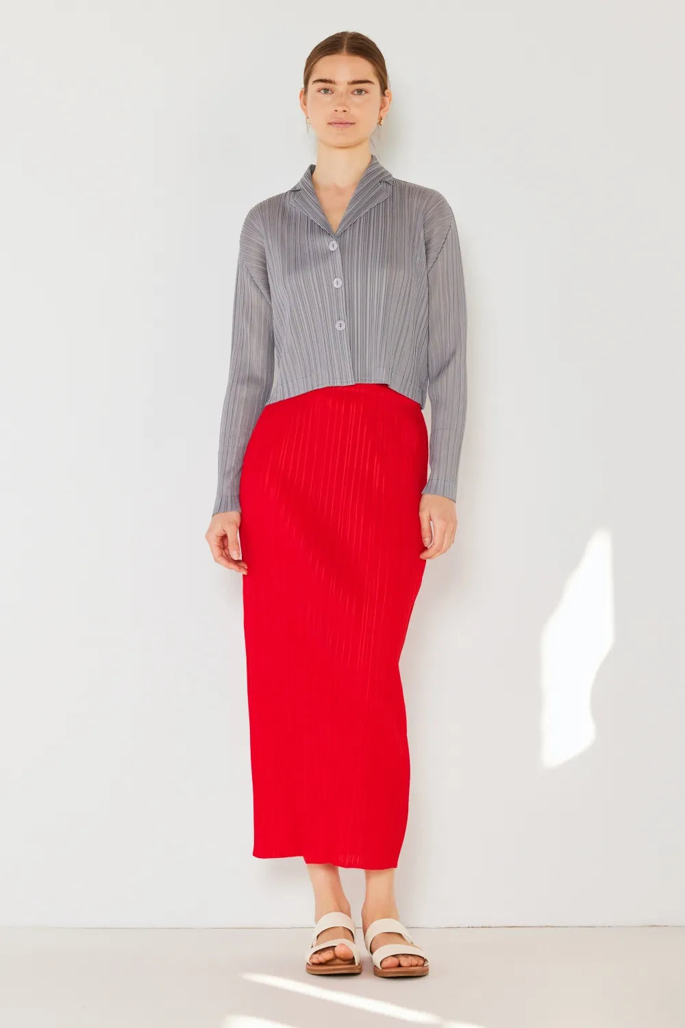 Marina West Swim Pleated Midi Pencil Skirt - Premium  from Trendsi - Just $38.99! Shop now at Handbags Specialist Headquarter