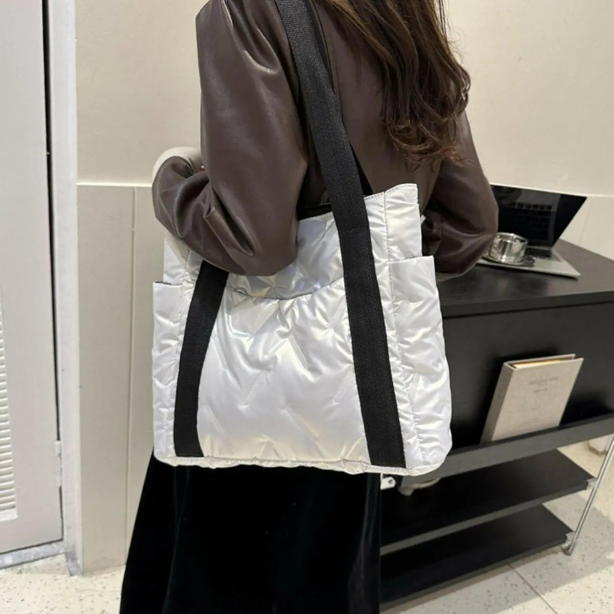Polyester Tote Bag with Zipper.