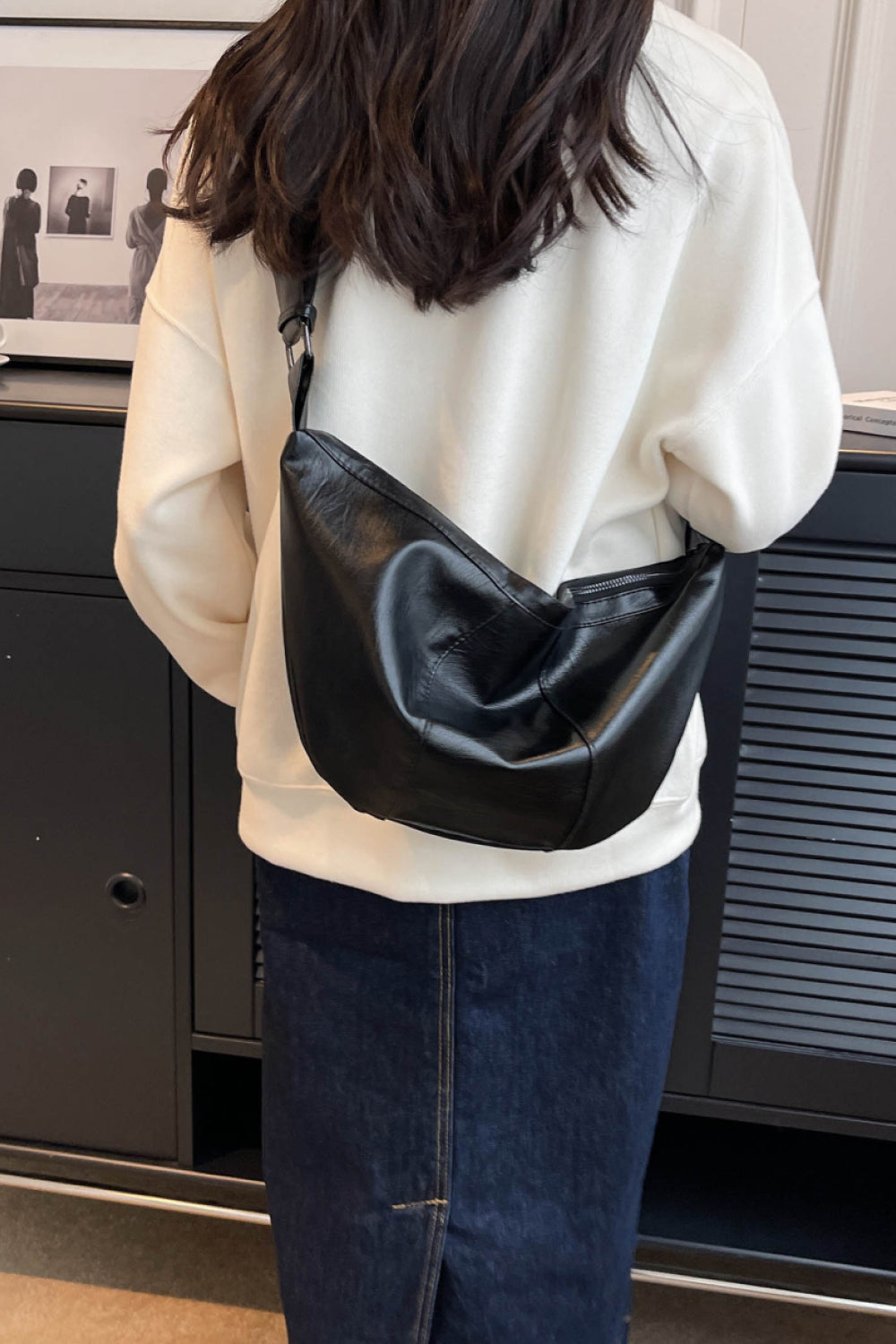 PU Leather Sling Bag - Premium handbags from Trendsi - Just $22.99! Shop now at Handbags Specialist Headquarter