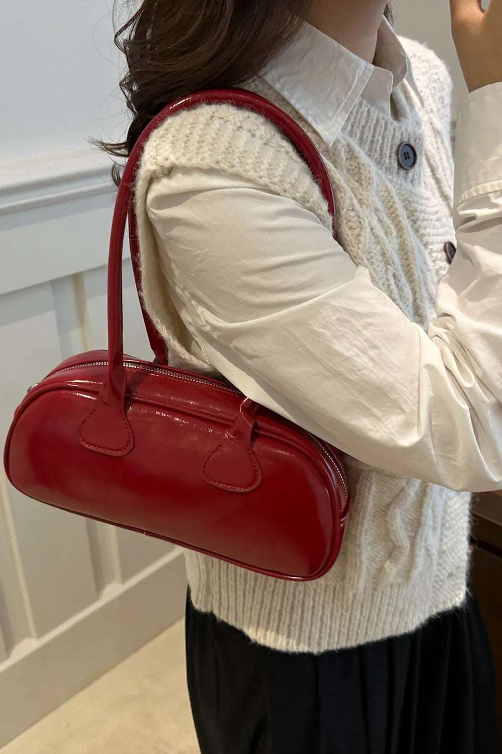 PU Leather Shoulder Bag - Premium Crossbody Bag from Trendsi - Just $18.99! Shop now at Handbags Specialist Headquarter