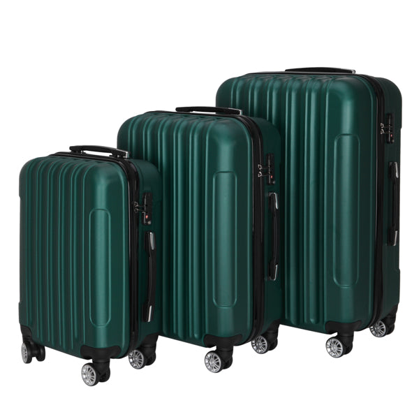 Tri-Size Glide: Universal Alloy Luggage Set