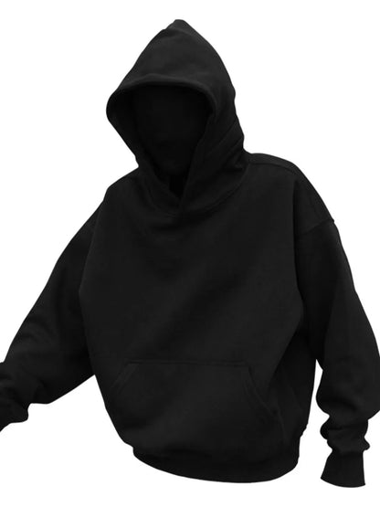 Men's Drop Shoulder Long Sleeve Hoodie with Pocket - Premium Men's Sweatshirts from Trendsi - Just $96.24! Shop now at Handbags Specialist Headquarter