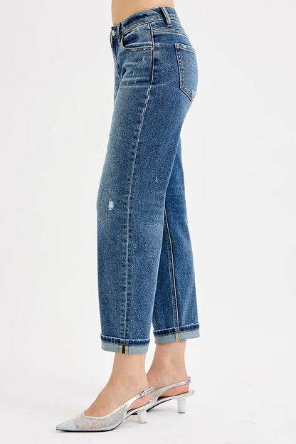 RISEN Full Size Low Rise Crop Boyfriend Jeans Plus Size - Premium Women / Jeans & Denim from Trendsi - Just $63.99! Shop now at Handbags Specialist Headquarter