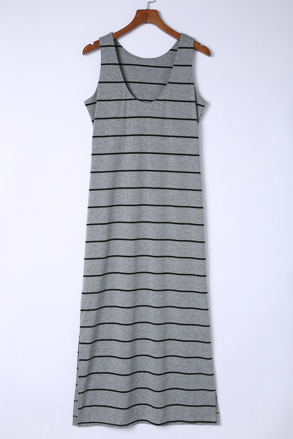 Striped Slit Sleeveless Maxi Dress - Premium Maxi Dress from Trendsi - Just $35.99! Shop now at Handbags Specialist Headquarter