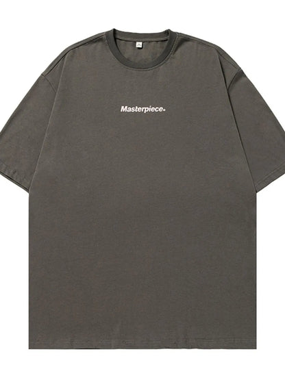 Men's Plus Size Round Neck Half Sleeve T-Shirt - Premium Men's T-Shirt from Trendsi - Just $25.99! Shop now at Handbags Specialist Headquarter