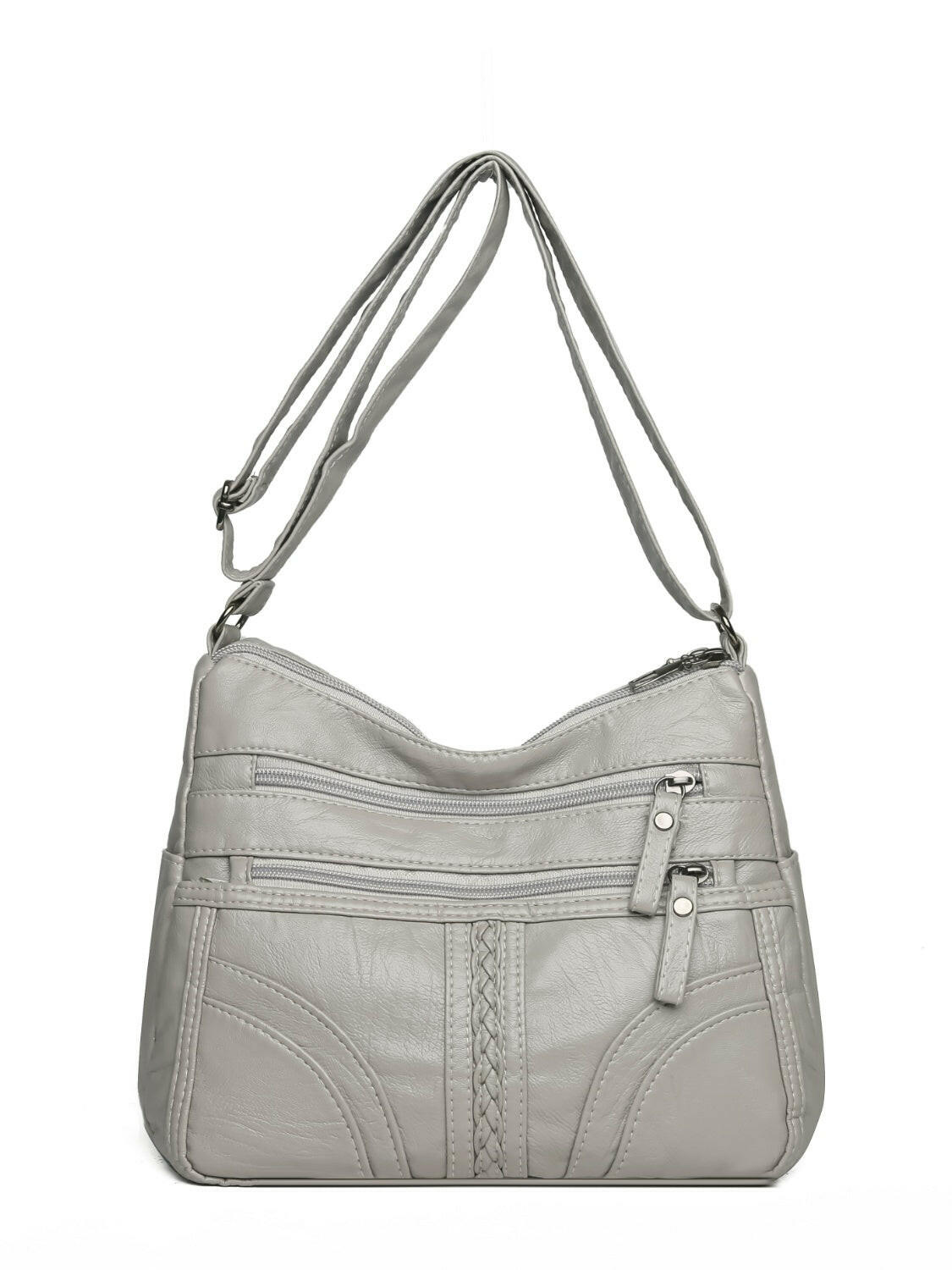PU Leather Adjustable Strap Shoulder Bag.