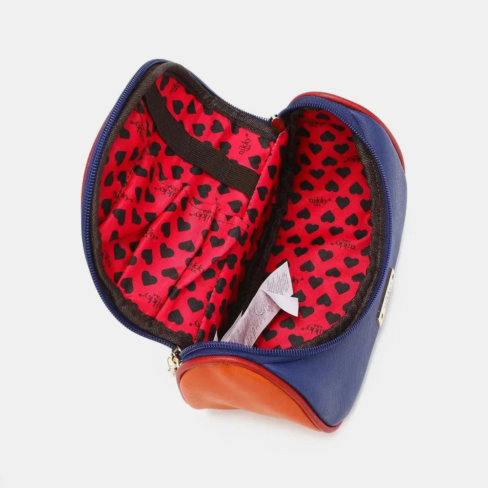 Nicole Lee USA Nikky Contrast Makeup Bag - Premium Tote Bag from Trendsi - Just $39.99! Shop now at Handbags Specialist Headquarter