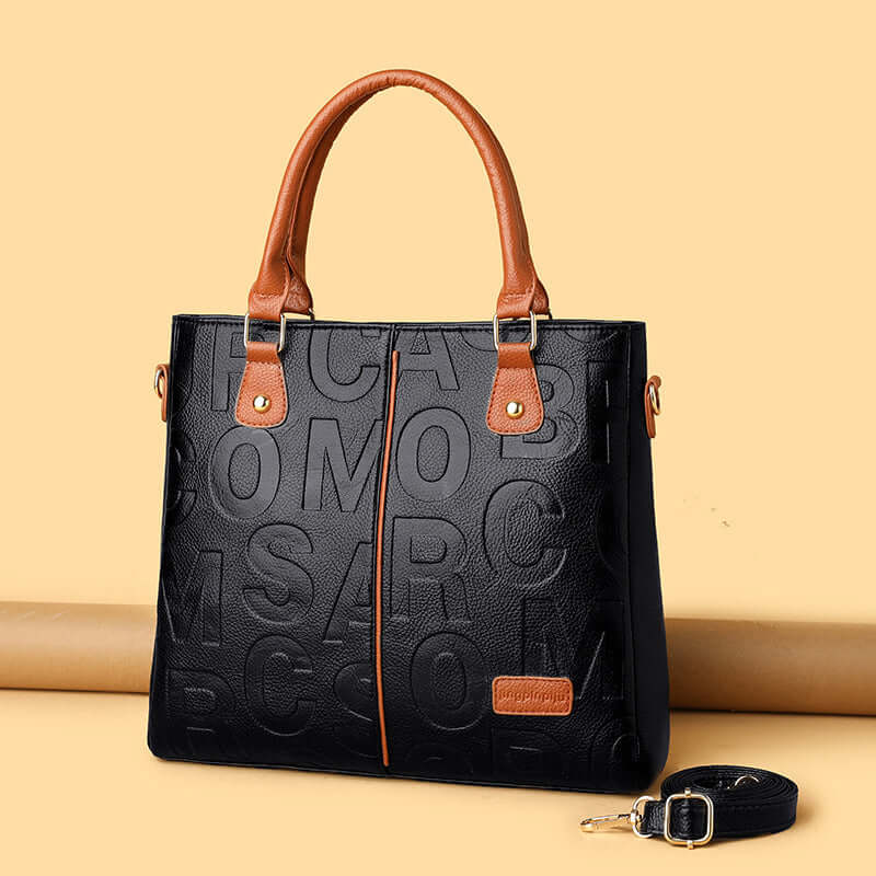 Grandeur Print: Luxe Women's Leather Shoulder Bag