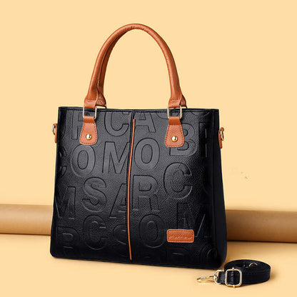 Grandeur Print: Luxe Women's Leather Shoulder Bag