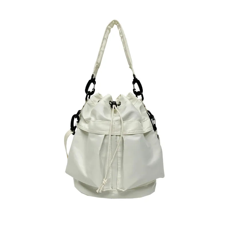 Drawstring Nylon Bucket Bag - Premium Crossbody Bag from Trendsi - Just $24.99! Shop now at Handbags Specialist Headquarter