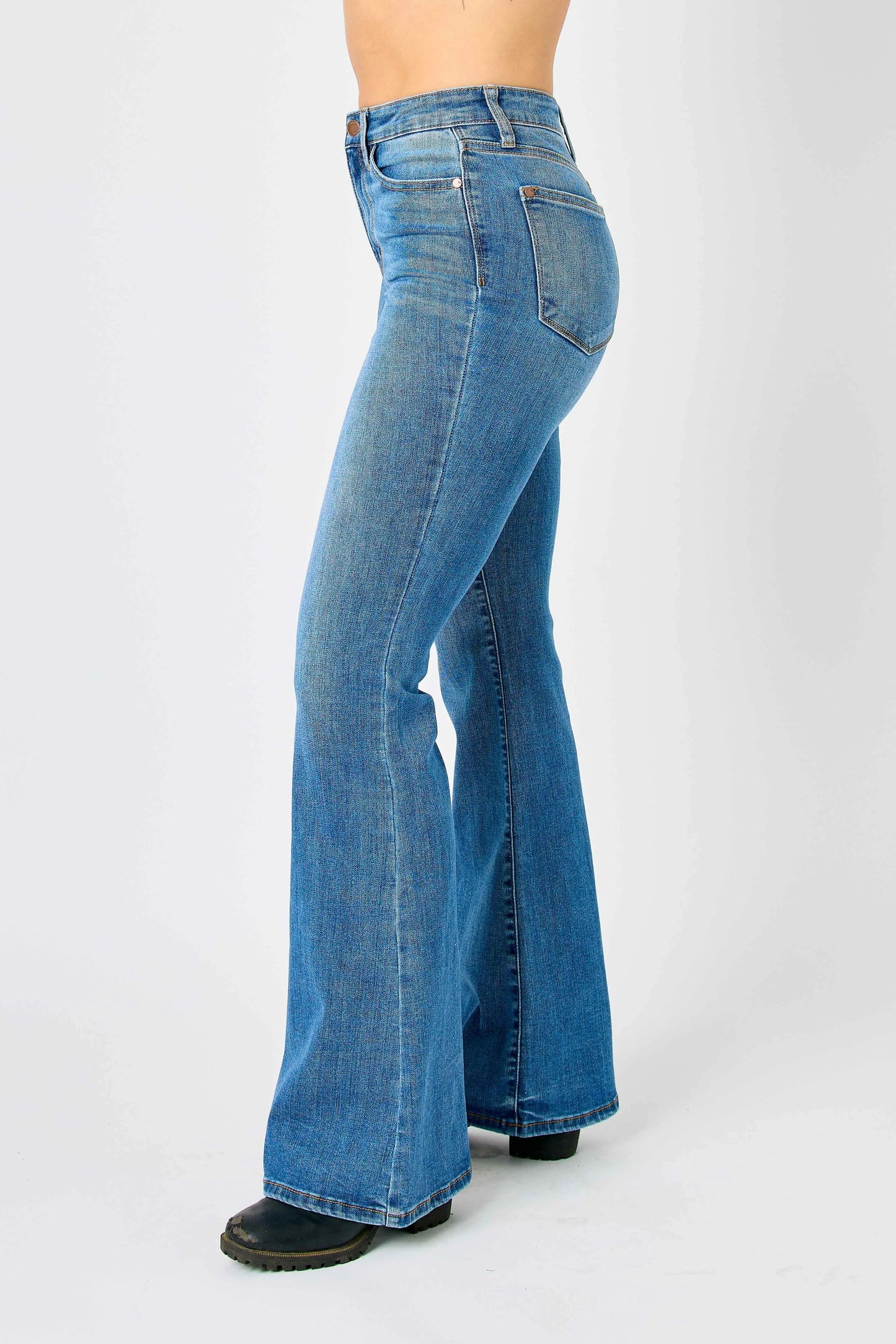 Judy Blue Full Size Hw Classic Flare Jeans Plus Size - Premium Women / Jeans & Denim from Trendsi - Just $67.99! Shop now at Handbags Specialist Headquarter