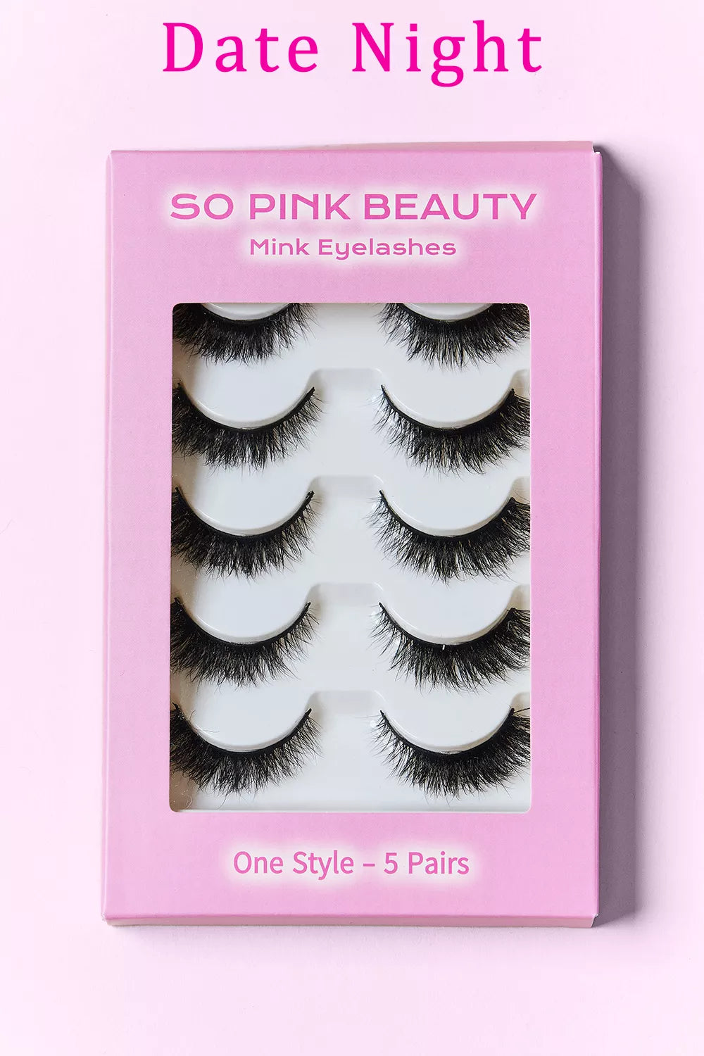 SO PINK BEAUTY Mink Eyelashes 5 Pairs - Premium Sleepwear from Trendsi - Just $24.99! Shop now at Handbags Specialist Headquarter