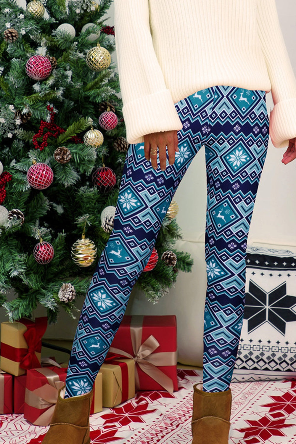 Full Size Geometric Leggings - Premium Leggings from Trendsi - Just $47.58! Shop now at Handbags Specialist Headquarter