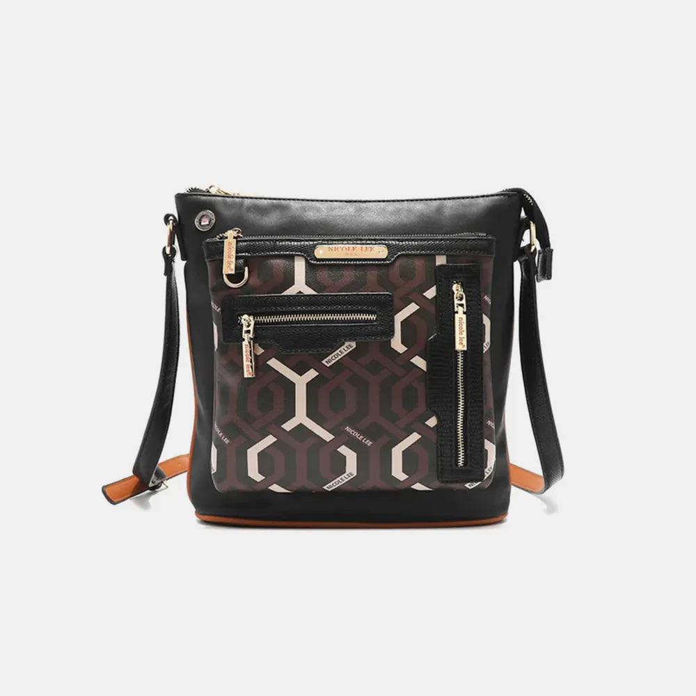 Nicole Lee USA Geometric Pattern Crossbody Bag - Premium Wallet from Trendsi - Just $53.99! Shop now at Handbags Specialist Headquarter