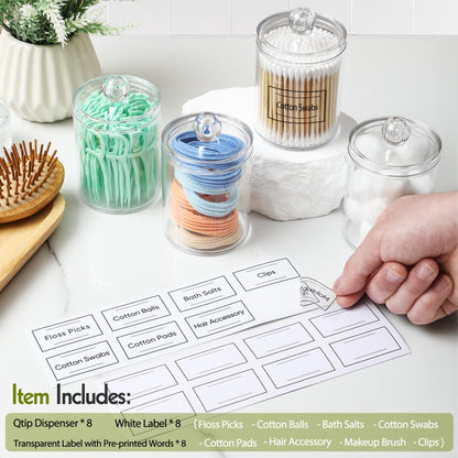 Clear Acrylic Qtip Dispenser Set - 4 Pack - Handbags Specialist Headquarter