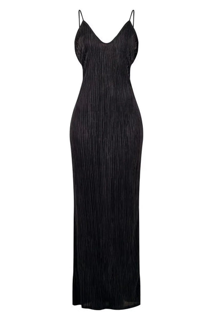 Backless Printed Maxi Cami Dress - Premium Maxi Dress from Trendsi - Just $24.99! Shop now at Handbags Specialist Headquarter