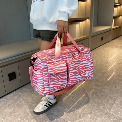 Oxford Cloth Animal Print Travel Bag - Premium travel-bag from Trendsi - Just $44.99! Shop now at Handbags Specialist Headquarter