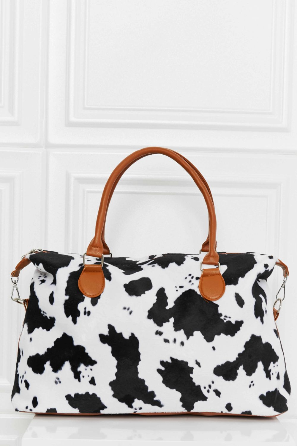Animal Print Brushed Weekender Bag - Premium Weekender Bag from Trendsi - Just $43.99! Shop now at Handbags Specialist Headquarter