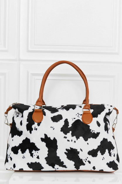 Animal Print Brushed Weekender Bag - Premium Weekender Bag from Trendsi - Just $43.99! Shop now at Handbags Specialist Headquarter