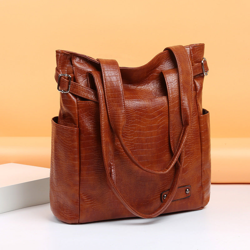 LuxeCarry: Large Soft Leather Tote Bag