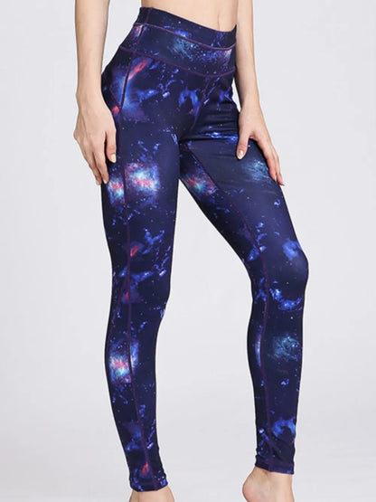 Printed Active High Waist Leggings - Premium Leggings from Trendsi - Just $48.12! Shop now at Handbags Specialist Headquarter