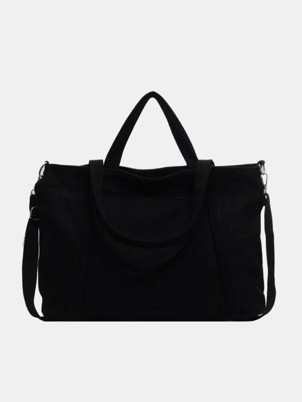 Corduroy Solid Large Tote Bag - Premium Tote Bag from Trendsi - Just $39.99! Shop now at Handbags Specialist Headquarter