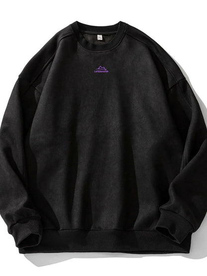 Men's Full Size Round Neck Long Sleeve Sweatshirt Plus Size - Premium Men's Sweatshirts from Trendsi - Just $52.48! Shop now at Handbags Specialist Headquarter