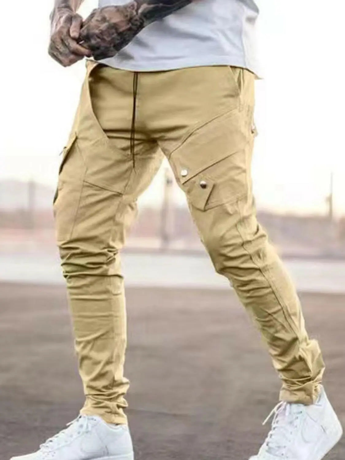 Men's Plus Size Pants with Cargo Pockets.